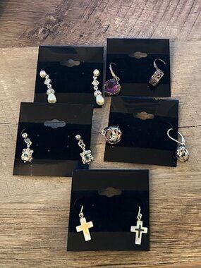 5 Pair Earring Bundle – Dangle, Stud & Sparkle Mix | Everyday + Dressy Styles